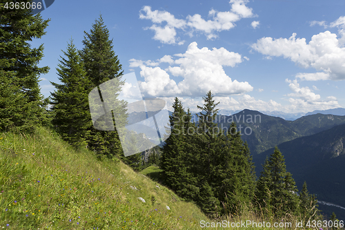 Image of View from mountain top of Teufelstaettkopf in Bavaria, Germany