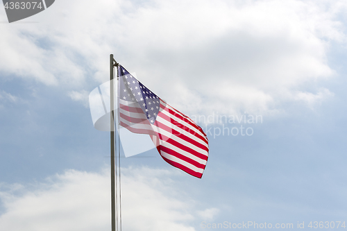 Image of Flag of United States on a flagpole