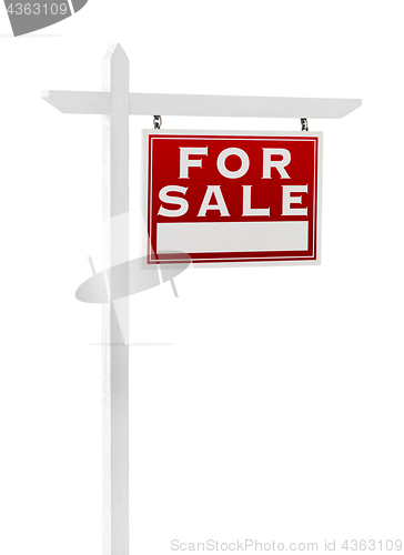 Image of Right Facing For Sale Real Estate Sign Isolated on a White Backg