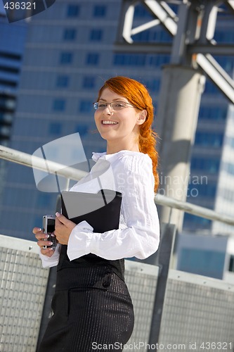 Image of happy businesswoman