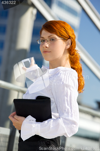 Image of happy businesswoman