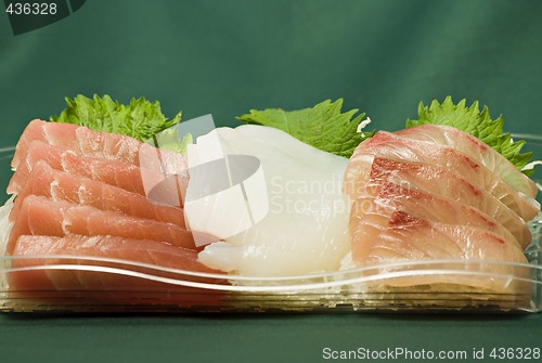 Image of Japanese raw fish slices