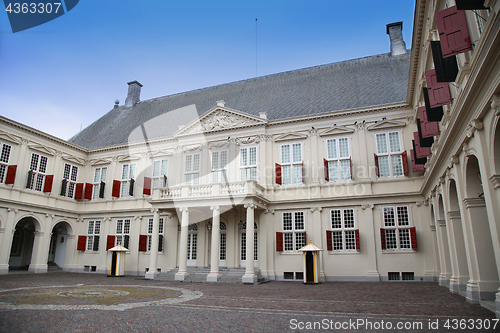 Image of THE HAGUE, THE NETHERLANDS - AUGUST 18, 2015: On the gate of the