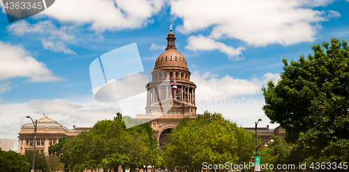Image of Capital Building Austin Texas Government Building Blue Skies