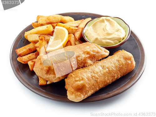 Image of Plate of Fish and Chips