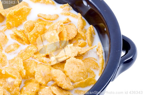 Image of Bowl of Cornflakes with Milk