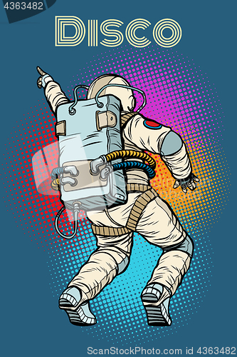 Image of astronaut dancing disco