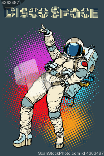 Image of astronaut woman dancing disco