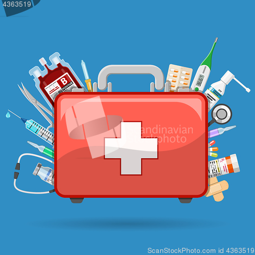 Image of First Aid Kit with Medications