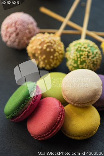 Image of French colorful macarons