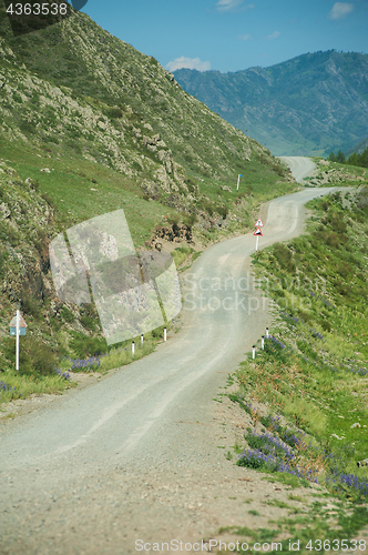 Image of Extreme road in mountains
