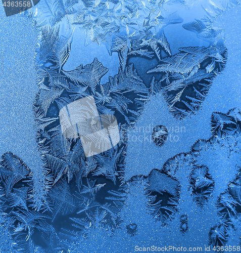 Image of Natural ice pattern on glass