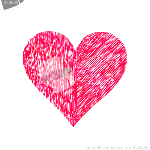 Image of Abstract bright heart on white background