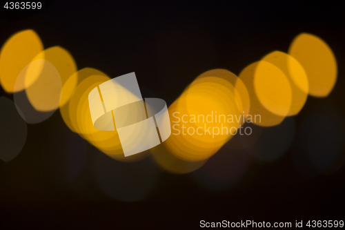 Image of Colorful bokeh on black background