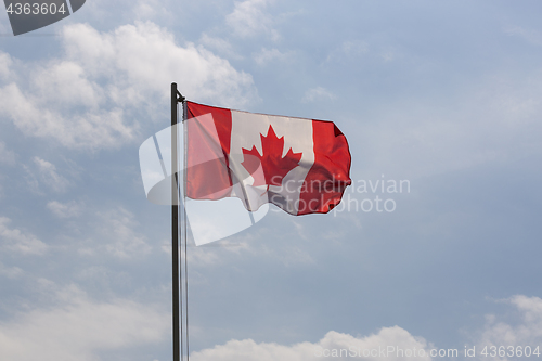 Image of National flag of Canada on a flagpole