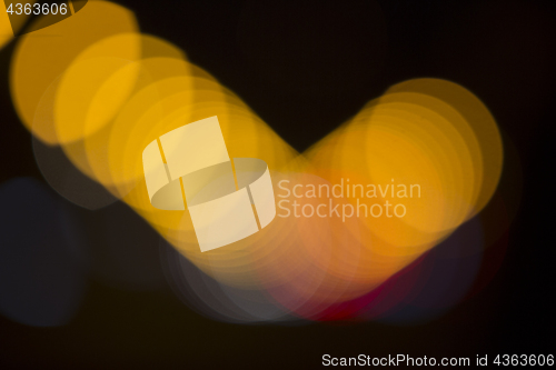 Image of Colorful bokeh on black background