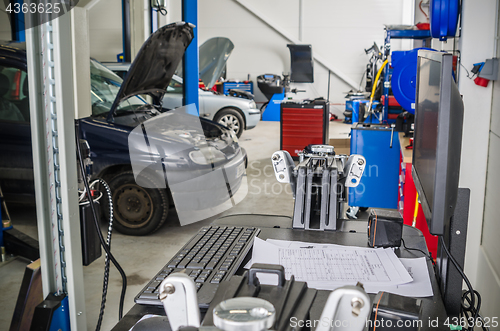 Image of Garage, workshop on repair and maintenance of vehicles