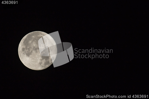 Image of Supermoon with Text Space on Right