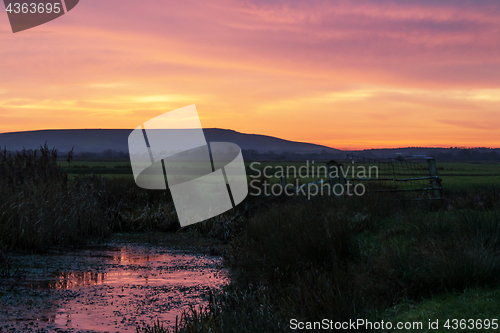 Image of Sunset Over Pevensey Levels