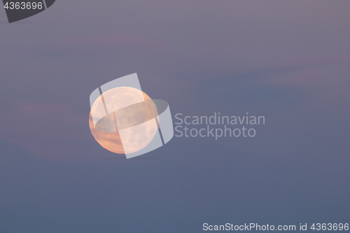 Image of Supermoon at Moonset