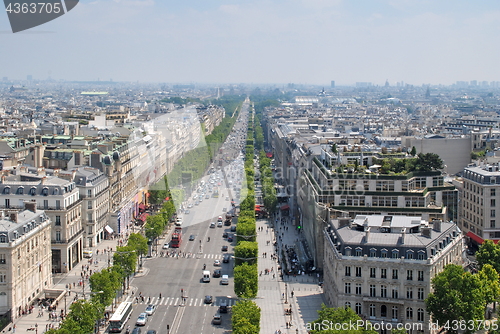 Image of View of the Champs Elysees.