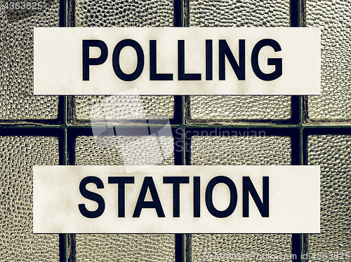 Image of Vintage looking Polling station