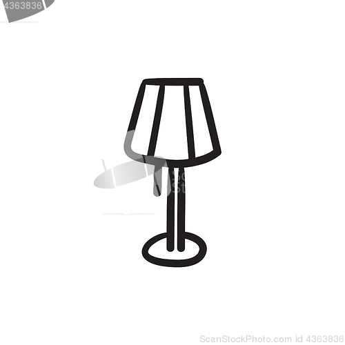 Image of Stand lamp sketch icon.