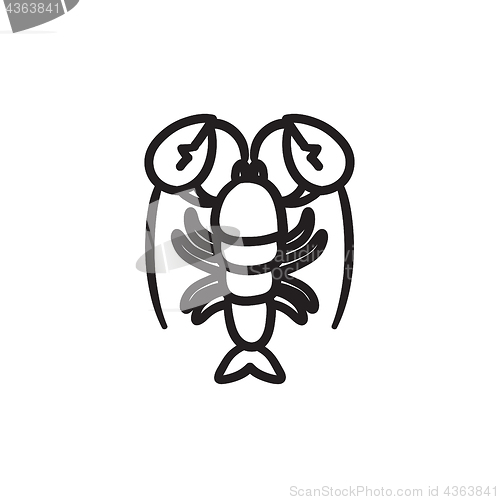 Image of Lobster sketch icon.