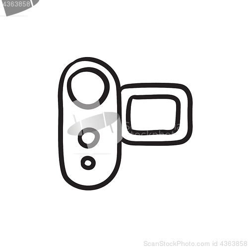 Image of Digital video camera sketch icon.