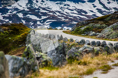 Image of Gravel road on Hardangervidda, Norway