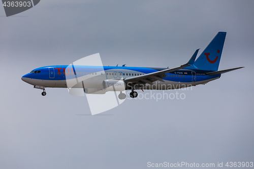 Image of ARECIFE, SPAIN - APRIL, 16 2017: Boeing 737-800 of TUI with the 