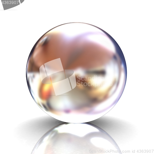 Image of Chrome Ball. 3d render