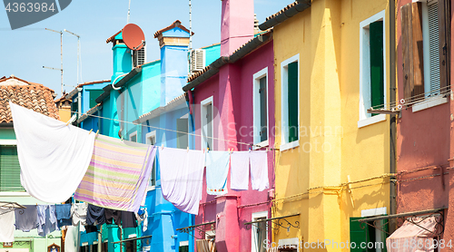 Image of Colored houses in Venice - Italy