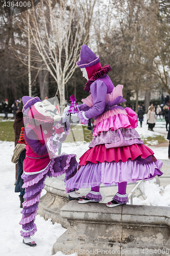 Image of Disguised Couple - Annecy Venetian Carnival 2013