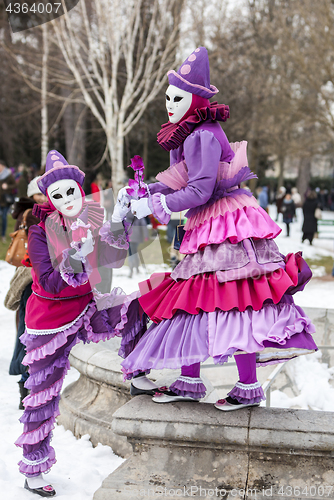 Image of Disguised Couple - Annecy Venetian Carnival 2013