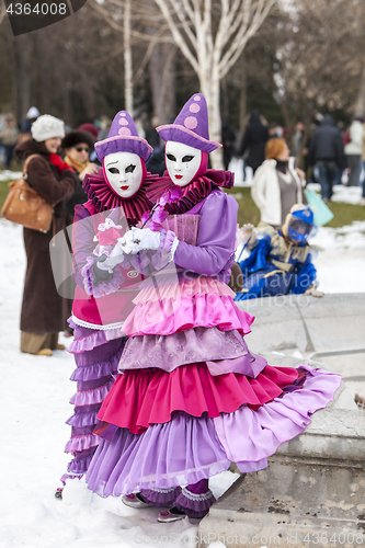 Image of Disguised Couple - Annecy Venetian Carnival 2013