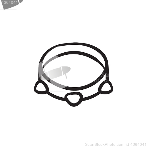 Image of Tambourine sketch icon.