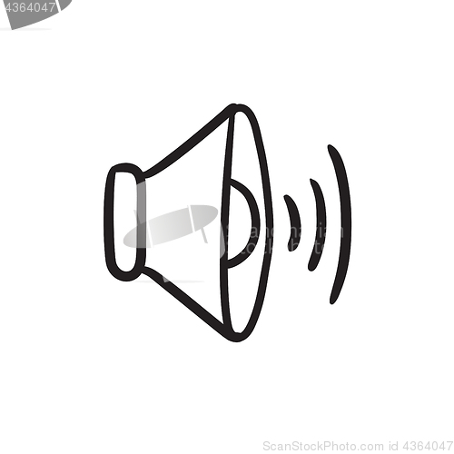 Image of Speaker volume sketch icon.