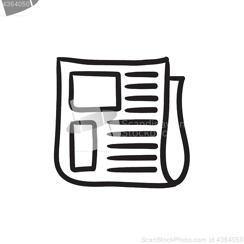 Image of Newspaper sketch icon.