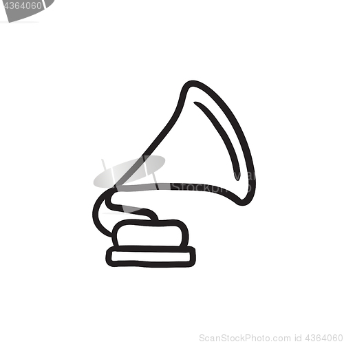 Image of Gramophone sketch icon.