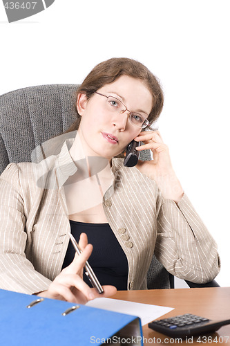 Image of The secretary speaks on phone II