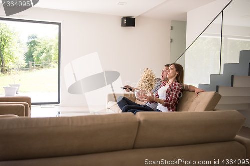Image of young handsome couple enjoying free time