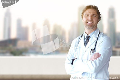 Image of Senior doctor in hospital room