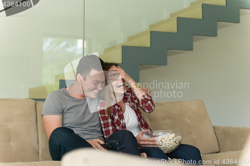 Image of young handsome couple enjoying free time