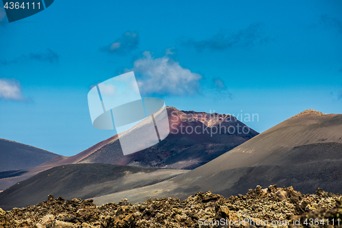 Image of Beautiful colors in the volcanic landscape of Lanzarote.