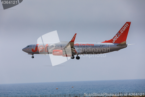 Image of ARECIFE, SPAIN - APRIL, 16 2017: Boeing 737-800 of Jet2 with the