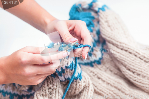 Image of The hobby concept - knitting