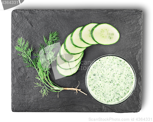 Image of Cucumber smoothie top view