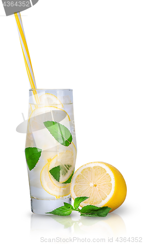 Image of Lemonade with mint and ice