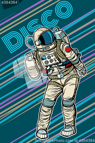 Image of Astronaut dancing disco funny